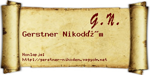 Gerstner Nikodém névjegykártya